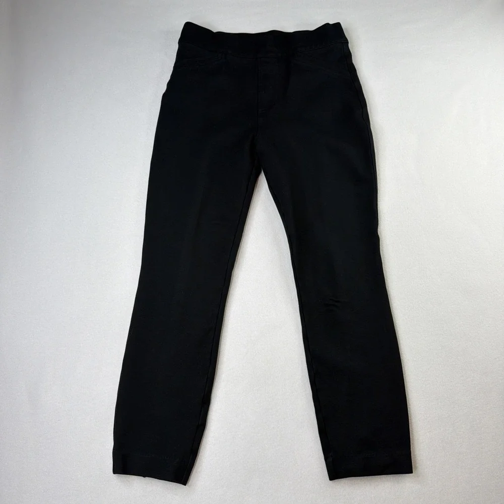 SPANX Women's Black Slim Straight Pants S/P Stretch Pull On Shaping